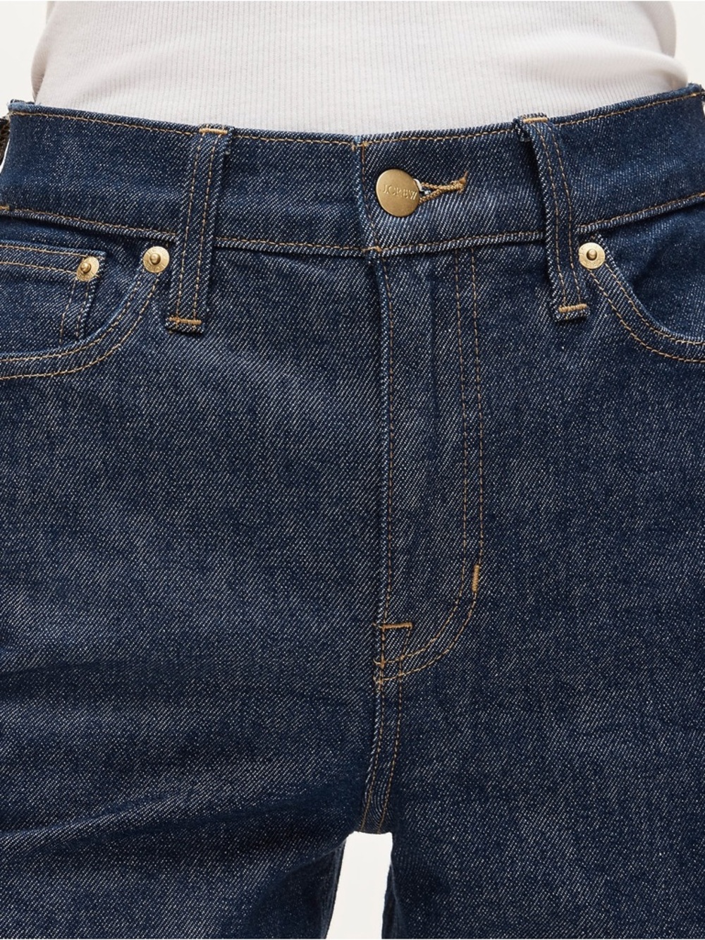 NWT JCrew Slim Wide Leg Jean 24 Crop 24P Resin Rinse Dark Denim $148 CC580 - Picture 13 of 15